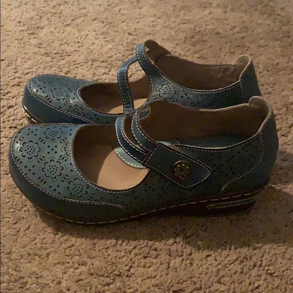 L’artiste clogs beautiful teal color - Picture 2 of 5